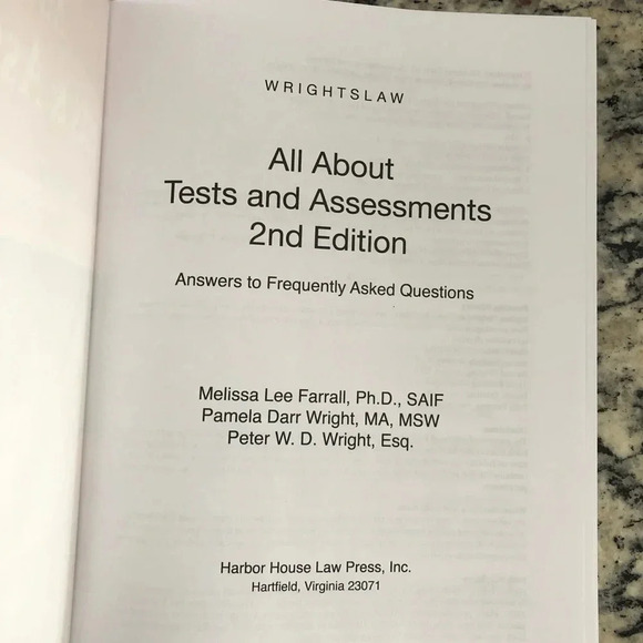 WrightsLaw All About Tests Assessments Second Addition Special‎ Education NWT - Picture 6 of 8